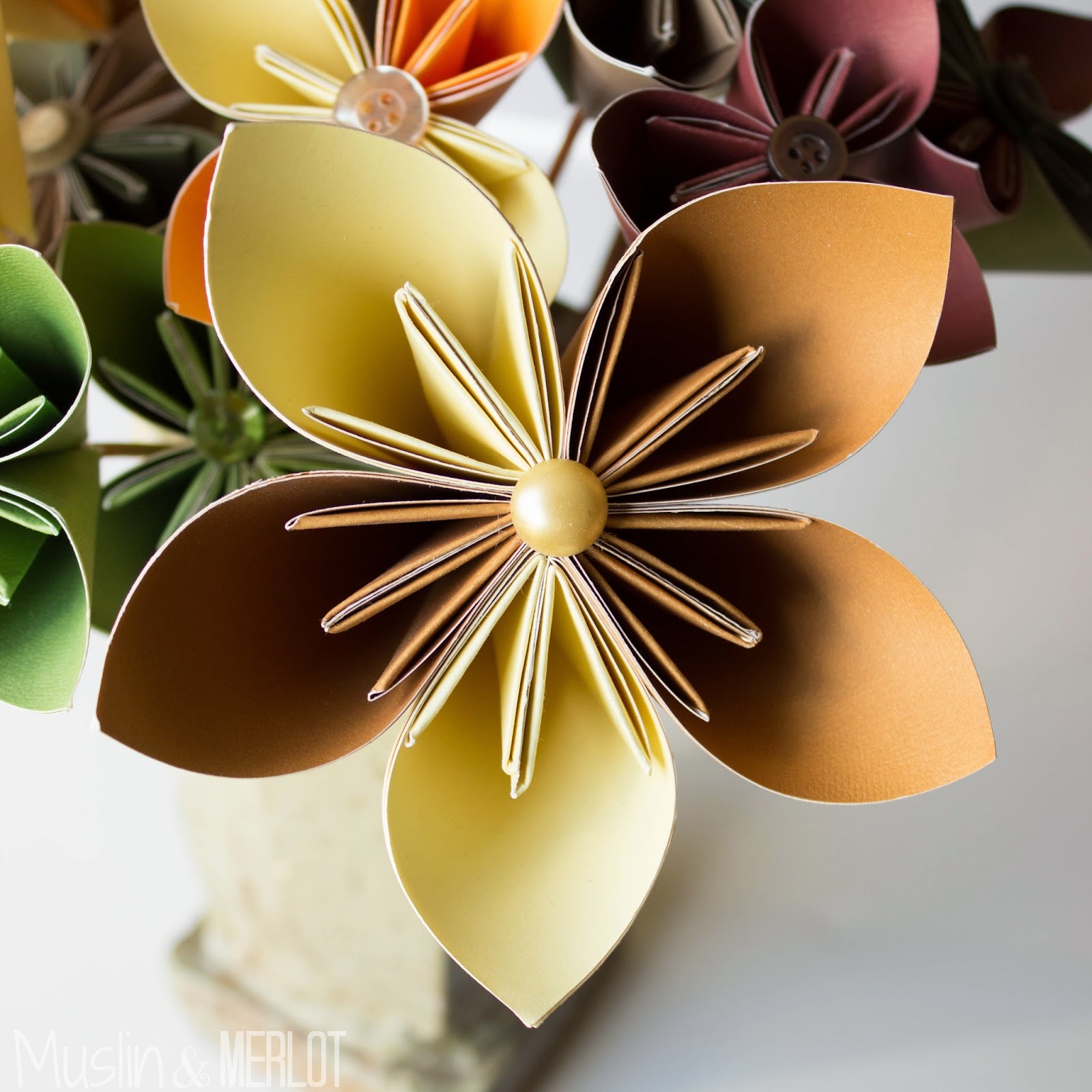 Kusudama Flower Tutorial Muslin and Merlot