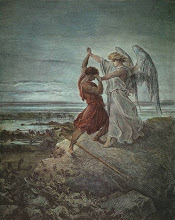 Jacob lucha con el Ángel -Dios en Penuel