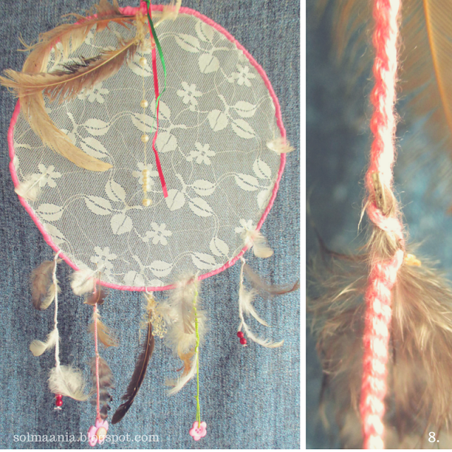 Recycling, Feathers, Selfmade Dream Catcher, tutorial, unenäopüüdja, suled, õpetus