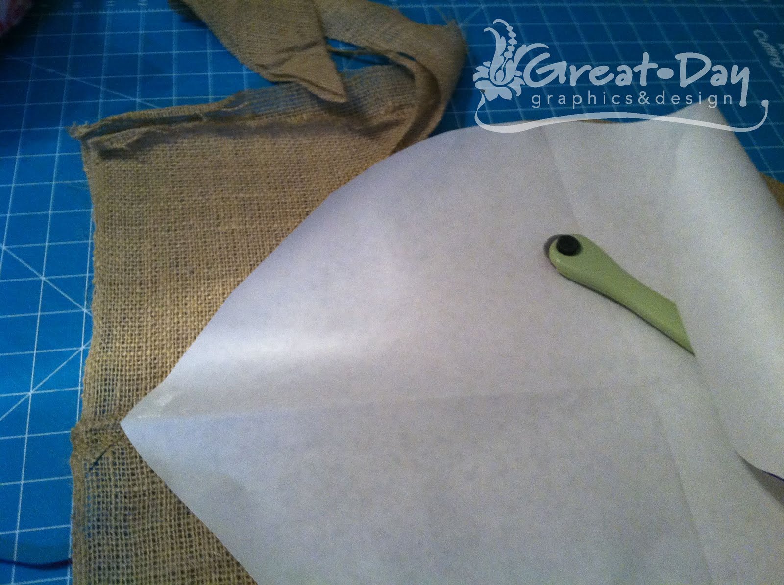 The Creative World of Great Day Graphics & Design Burlap Painted & Stuffed Door Hanger Tutorial