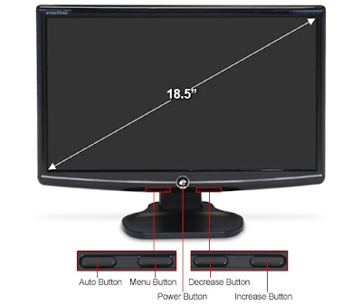 new eMachine E182HHBBM Class Widescreen LCD Monitor