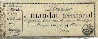 Франция. Территориальный мандат 25 франков 1796 года.