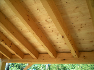 john Huisman, pine ceiling paneling, tomber frame