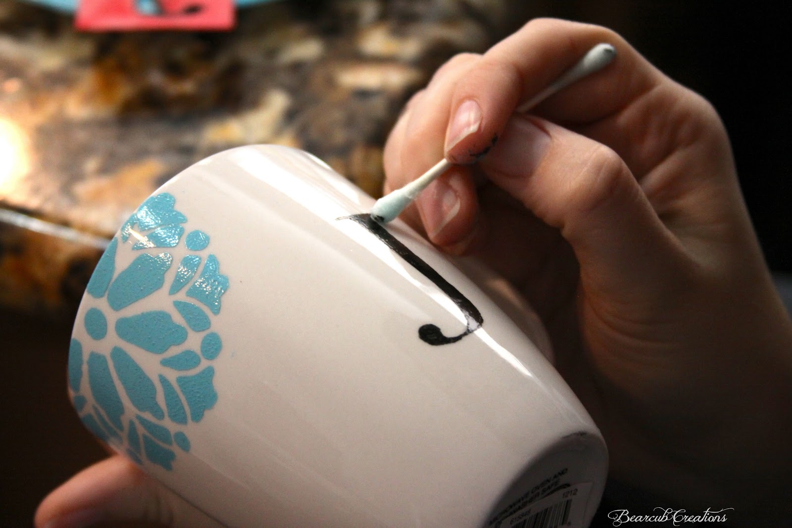 Bearcub Creations Custom Mug using DecoArt Paint