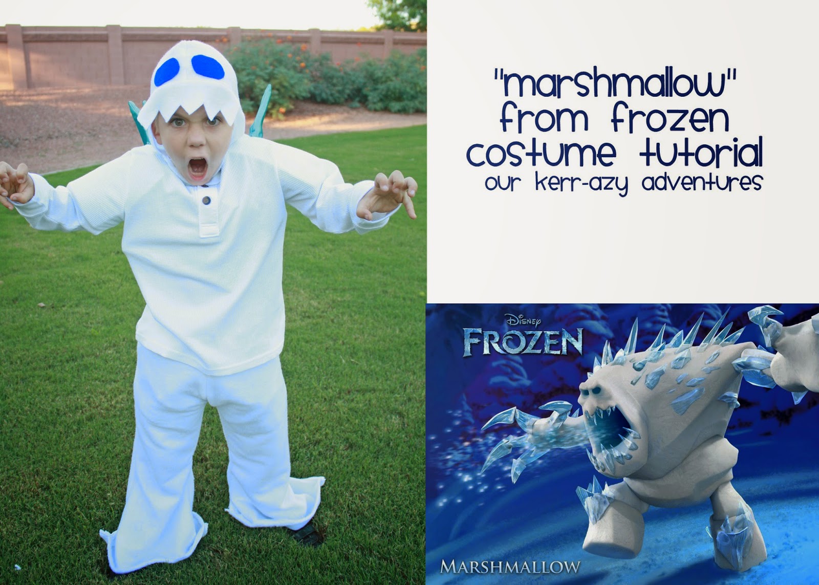 Our KERRazy Adventure Marshmallow From Frozen Costume Tutorial
