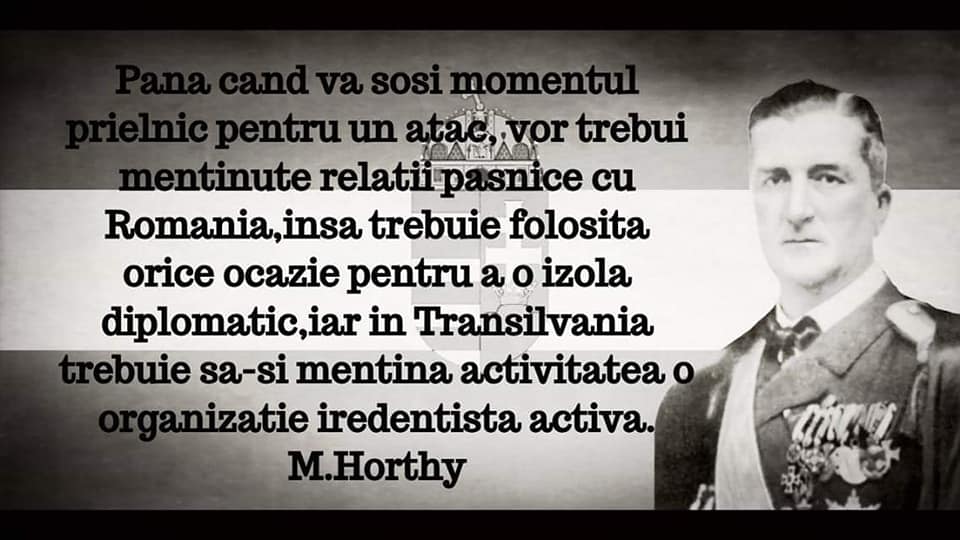 Declaratia lui Horthy din octombrie 1919, de actualitate, mult apreciata in Ungaria si de udmr