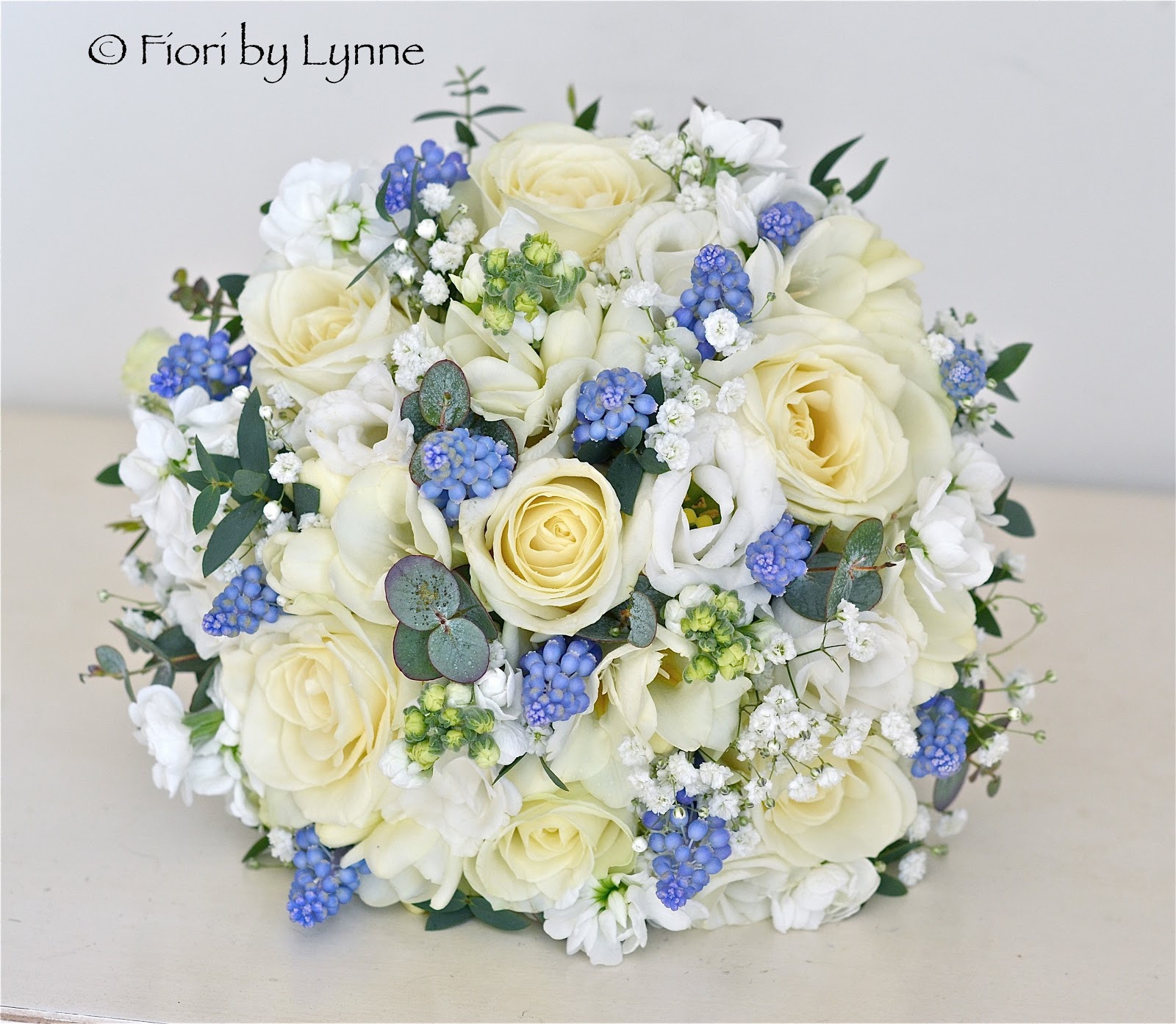 The Blooming Idea Blog Blue White Bridal Bouquet