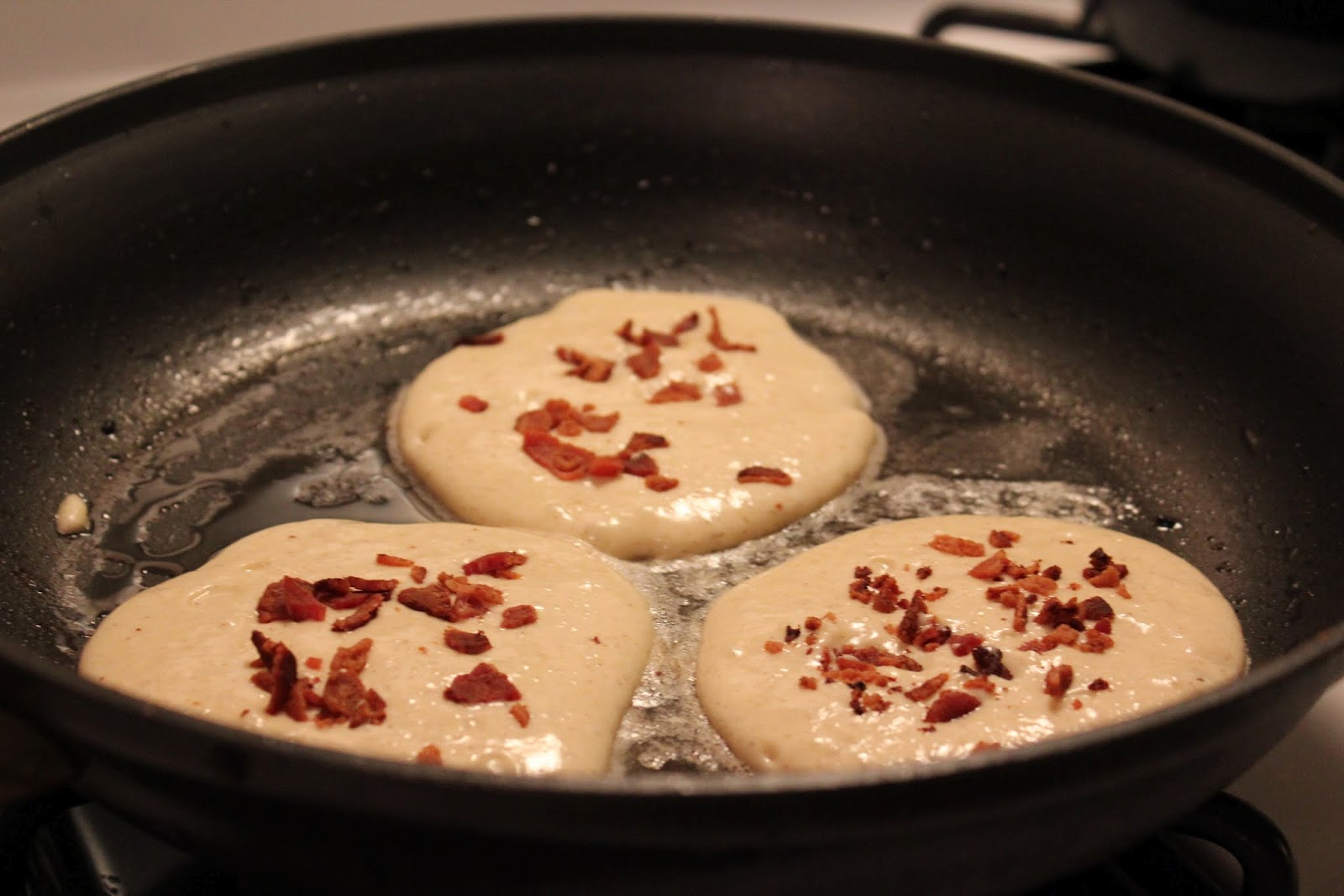 Everything in the Kitchen Sink Bacon Pancakes