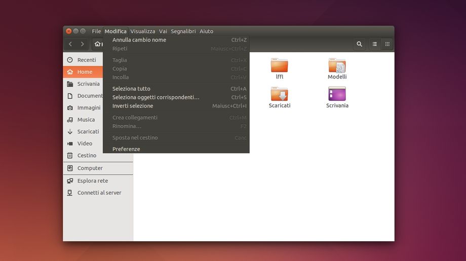 Ubuntu - Menu Applicazioni nella barra del titolo
