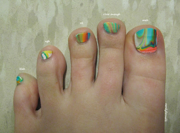 nerdy nails toesday water