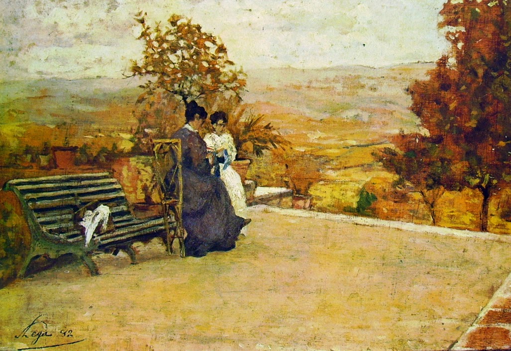 Le Muse SILVESTRO LEGA, Italian painter (b. 1826, Modigliana, d. 1895