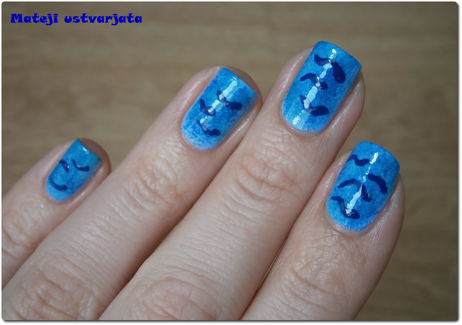 Mateji ustvarjata "THREE" nail challenge (Day 9) Wavy