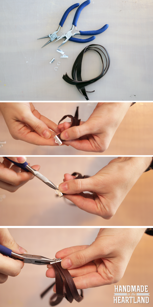 DIY Leather Braided Bracelet