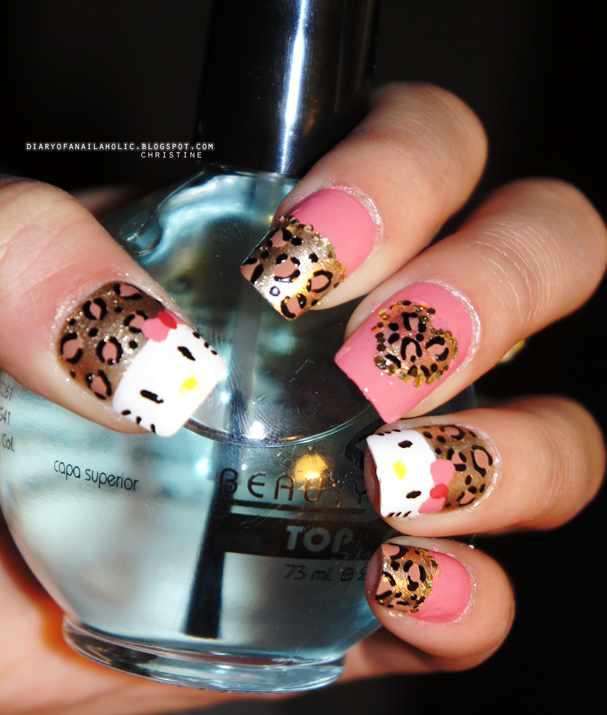 Diary of a nailaholic: Hello Kitty Loves Cheetah Print