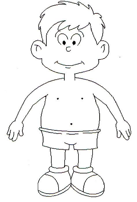 Silueta Nino Para Colorear - SEO POSITIVO