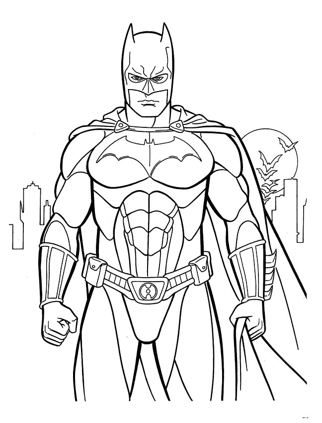 Kids Under 7 Batman Coloring Pages