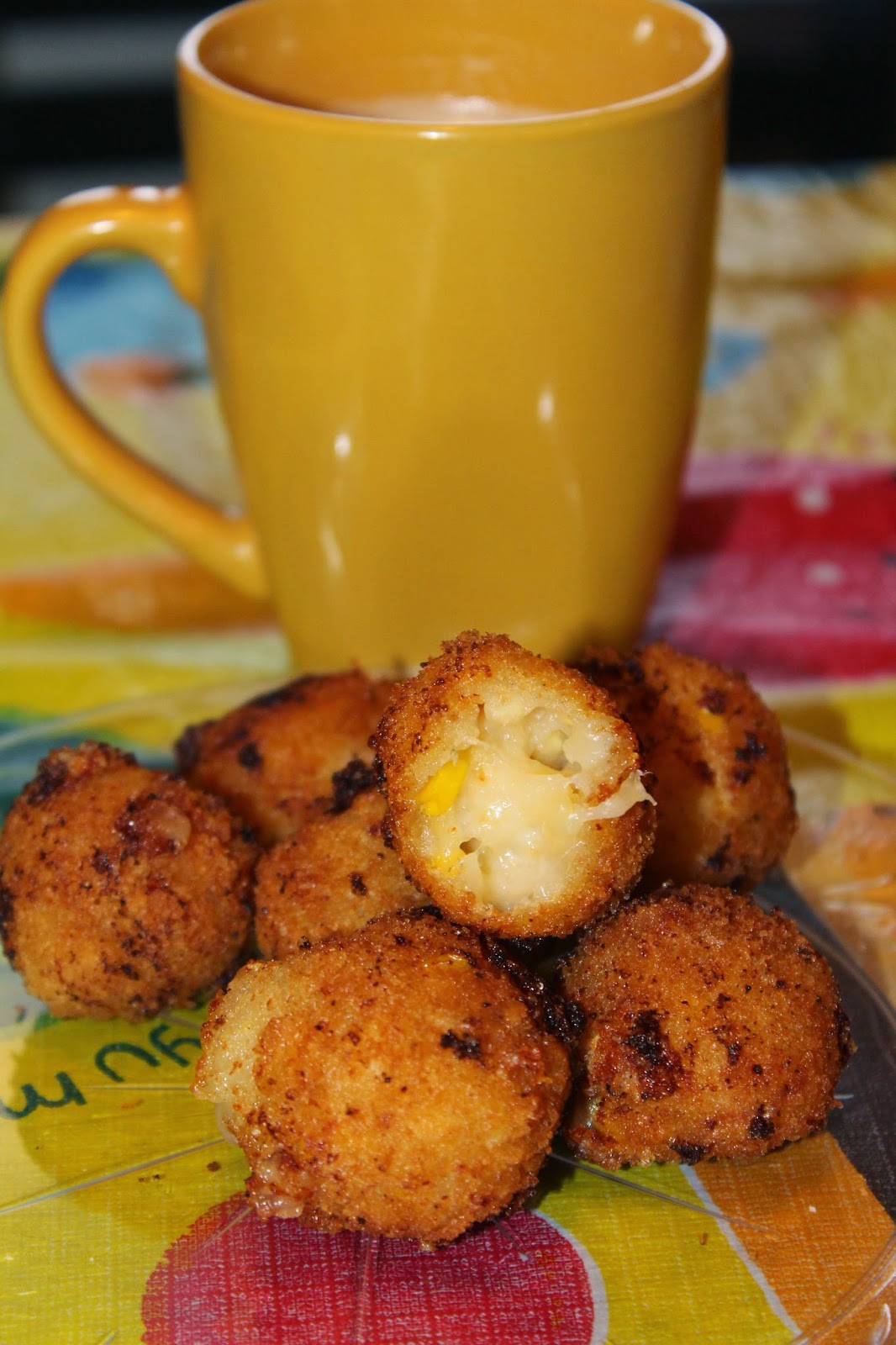 My Kitchen's Aroma Cheese Corn Balls