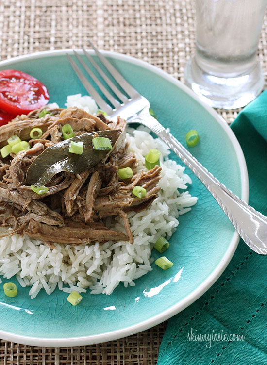 Slow Cooker Filipino Adobo Pulled Pork from Skinnytaste Slow Cooker
