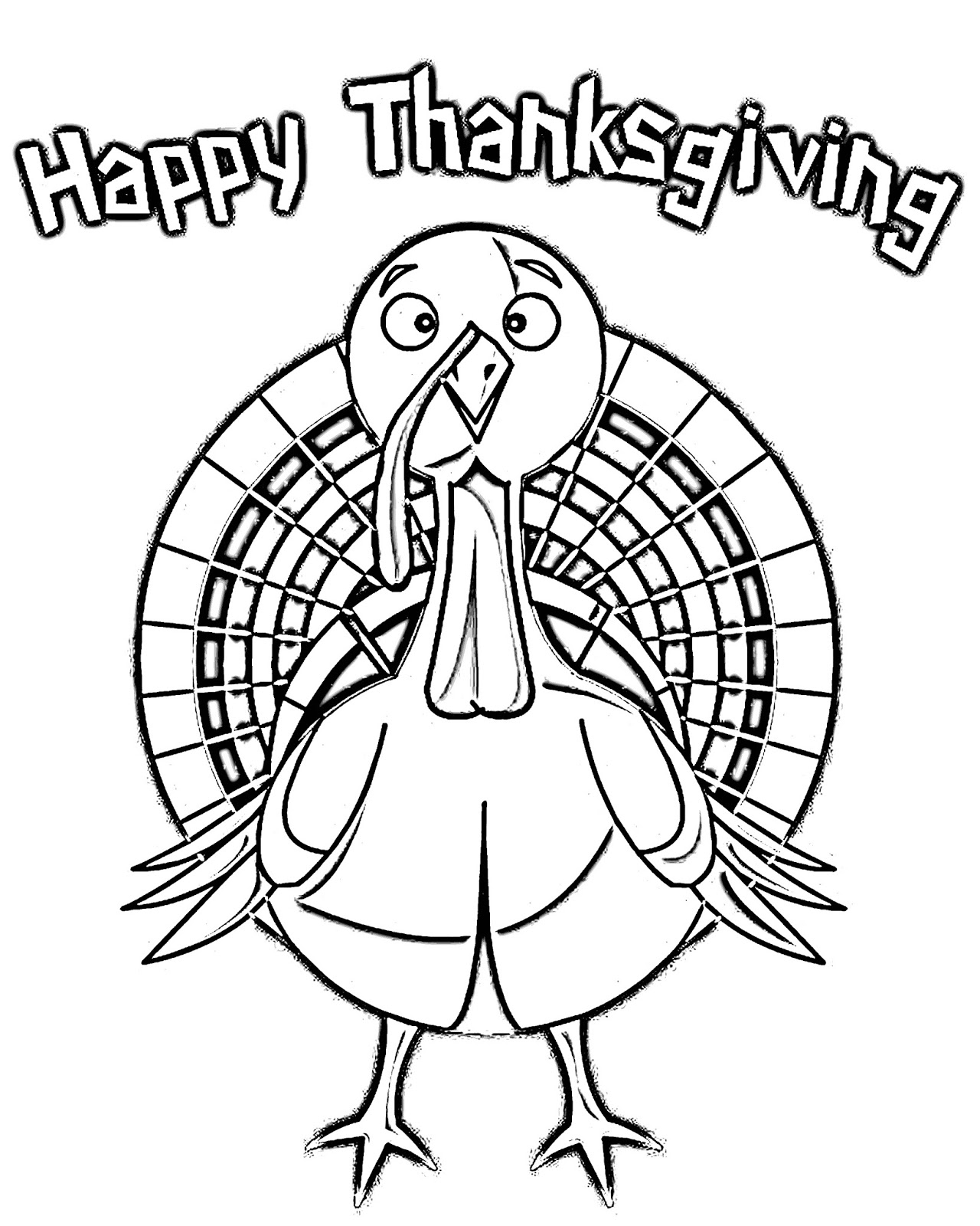 CJO Photo: Thanksgiving Coloring Page: Happy Thanksgiving Turkey