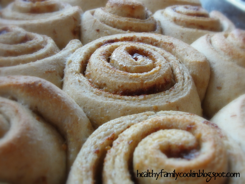Healthy Family Cookin' Honey Oat Cinnamon Rolls (Whole Grain & Sugar Free)