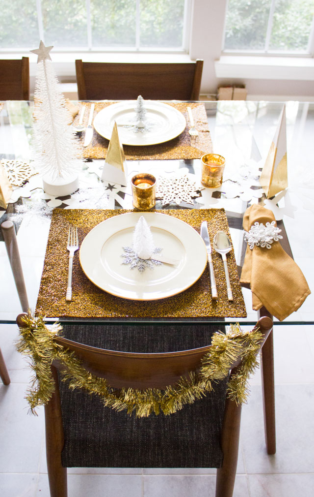 Winter wonderland Christmas table setting Winter wonderland Christmas table setting