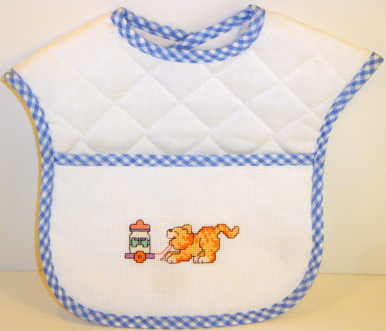 cross stitch baby bibs