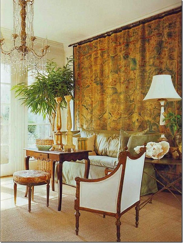 The French Tangerine antique tapestry
