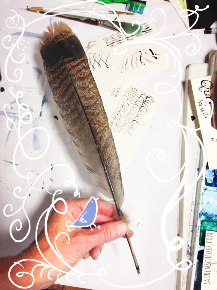Scratch and Peck Beautiful Lines How to Make a Quill