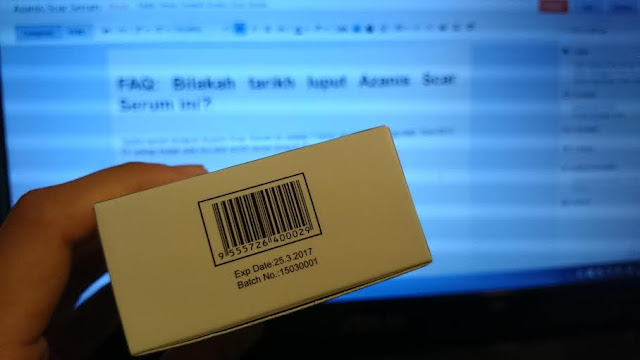 Tarikh Tamat Tempoh Azanis Scar Serum