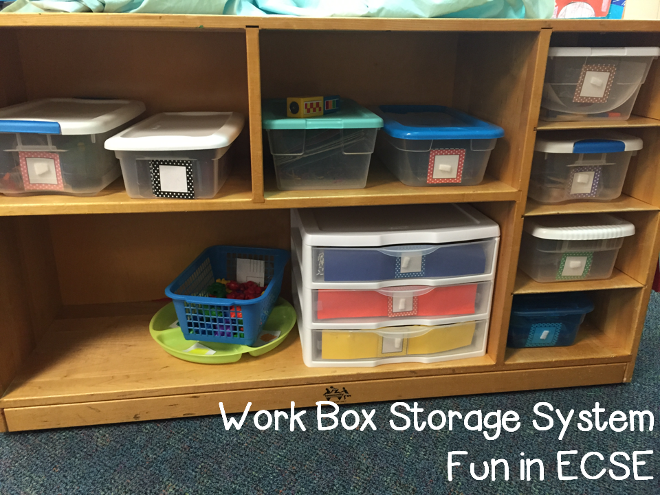 Work Box Organization System | Fun in ECSE
