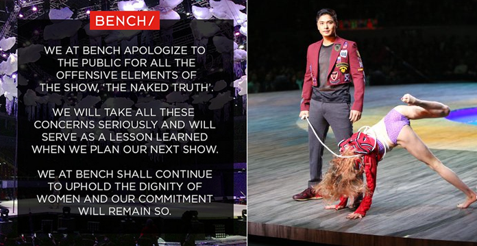 Bench Apologized About the 'Offensive Elements' of The Naked Truth Fashion Show Bench Apologized About the 'Offensive Elements' of The Naked Truth Fashion Show