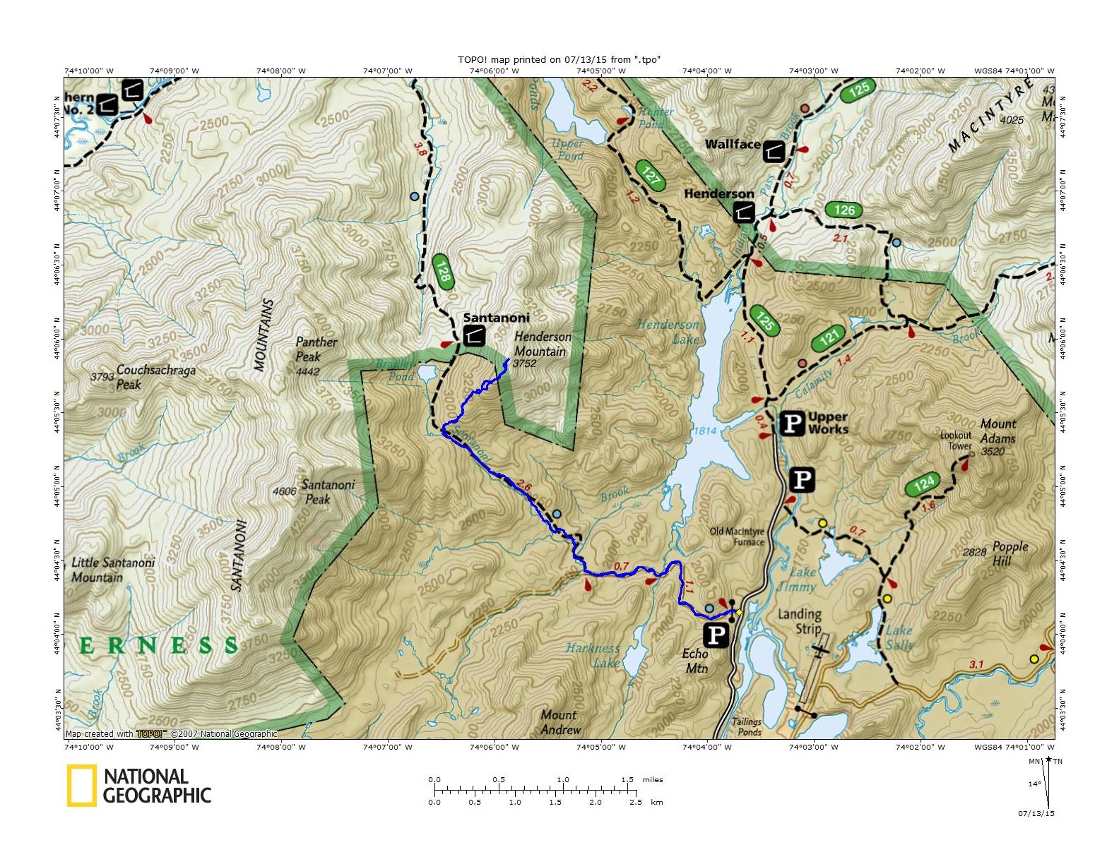 Off on Adventure Henderson Mountain (3752') High Peaks Wilderness