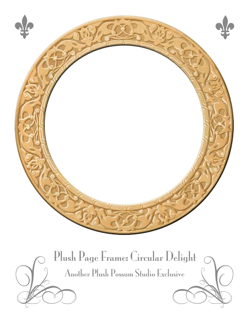 Plush Possum Studio Plush Circular Embossed Frames + news from our Studio