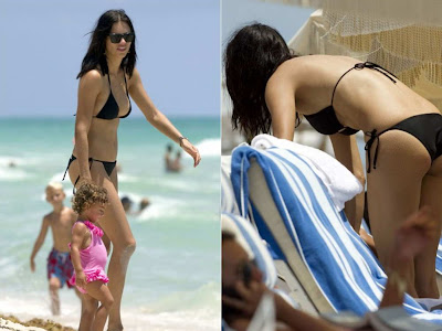 Adriana Lima beach fun with Valentina Jaric