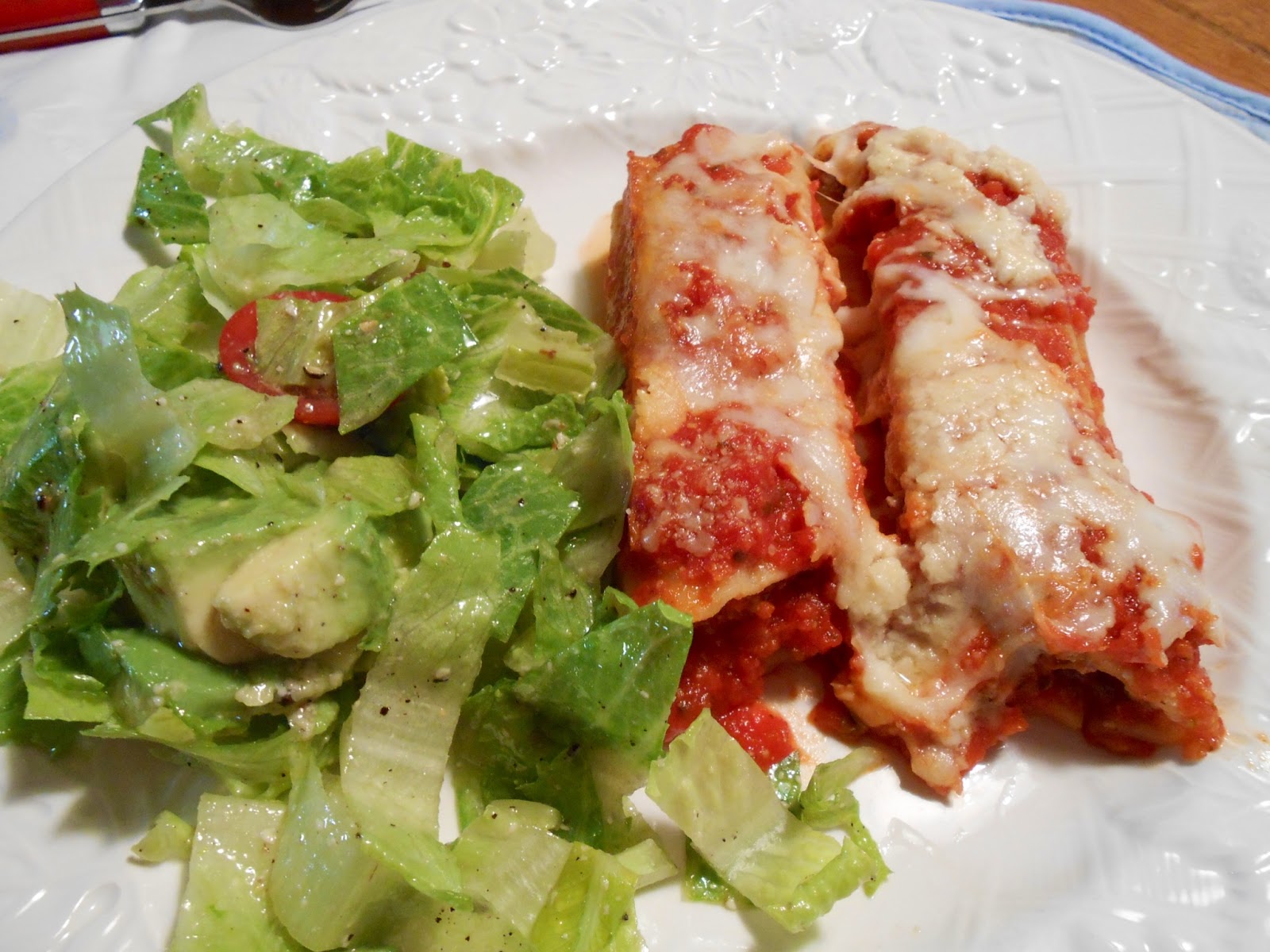 Kitty's Kozy Kitchen Easy Beef and Cheese Manicotti