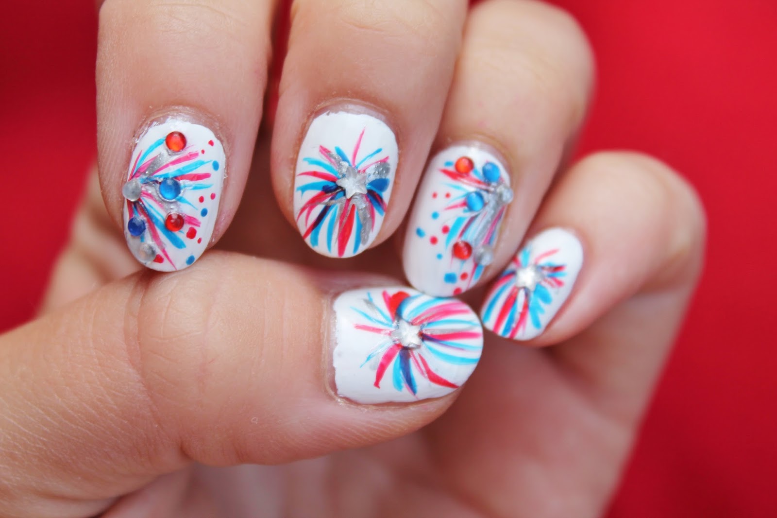 1. Red, White, and Blue Patriotic Nail Art - wide 2