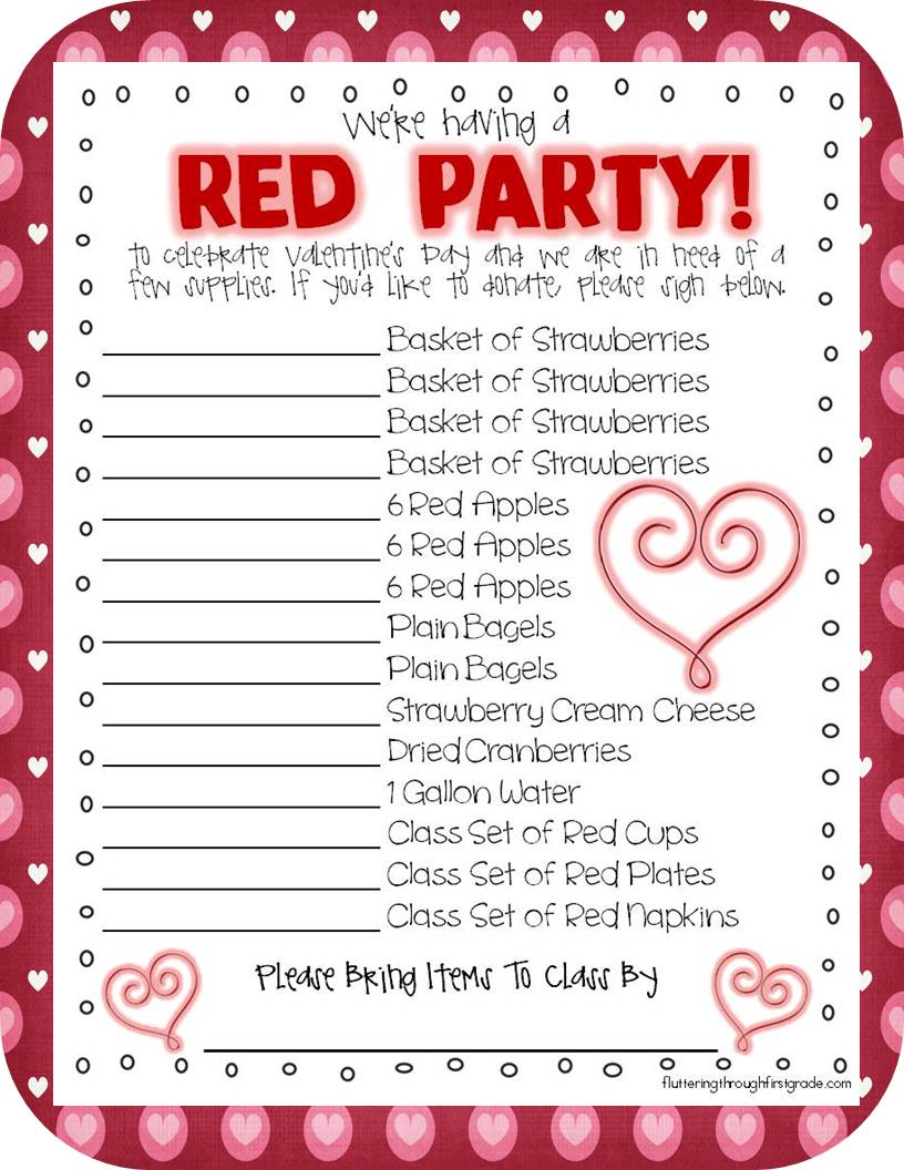 We're Having a Red Party! | Fluttering Through First Grade