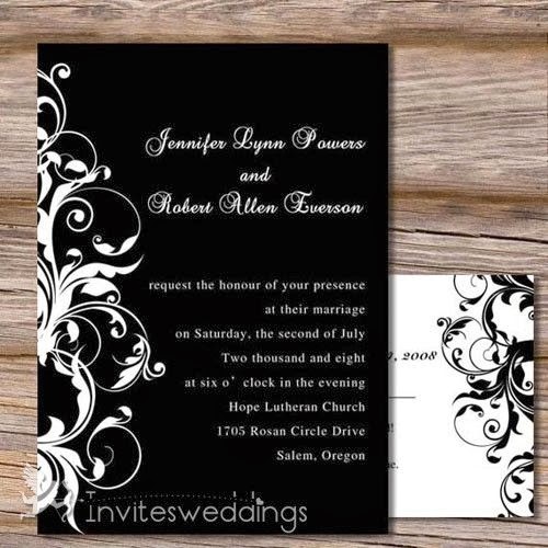 black wedding invitations Elegant Real Black & White Theme Wedding From Meg Baisden Photography