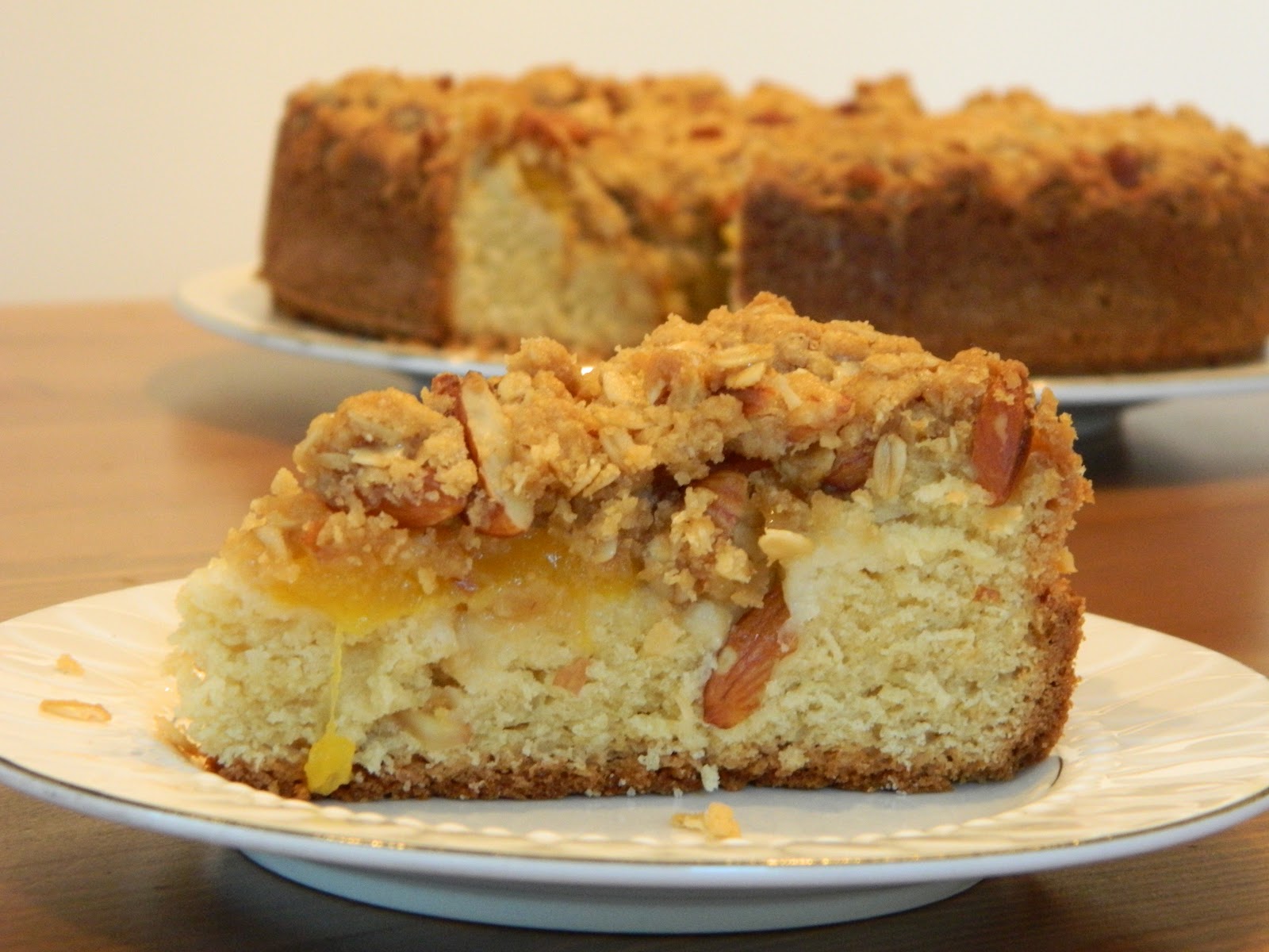 Weekend Doings Peach Coffee Cake with AlmondOat Streusel