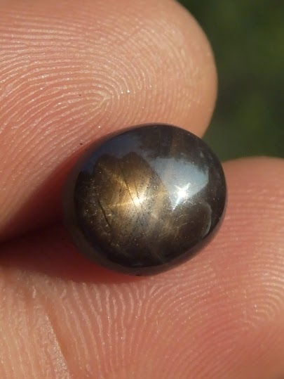 natural black star sapphire