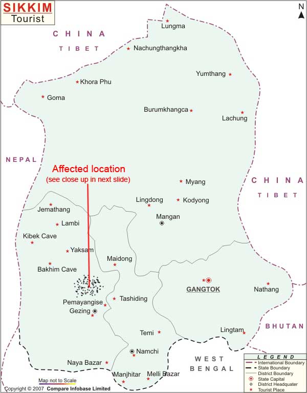 Pelling In Sikkim Map Visions Of Hell: Landslides In Pelling (West Sikkim) - 23Jun2011
