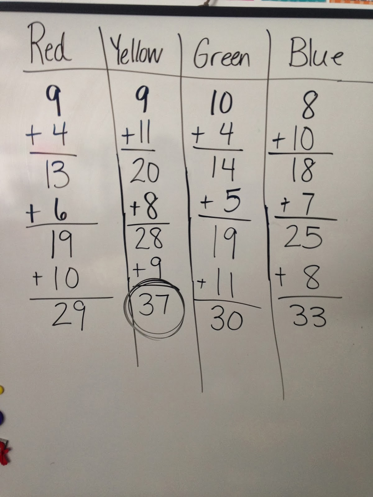 First Grade Smiles: Bright Ideas: Math Fact Relay Race