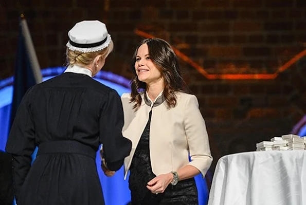 Princess Sofia Hellqvist  of Sweden attended the Sophiahemmet's graduation ceremony and presentation of brooches at Stockholm City Hall in Stockholm