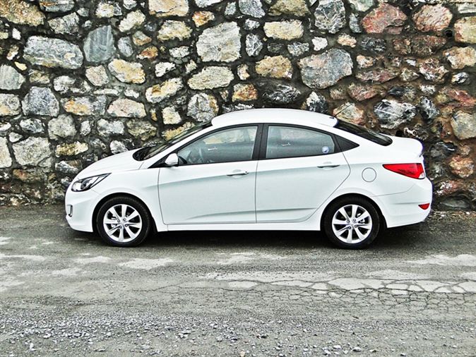 Blue Hyundai Accent