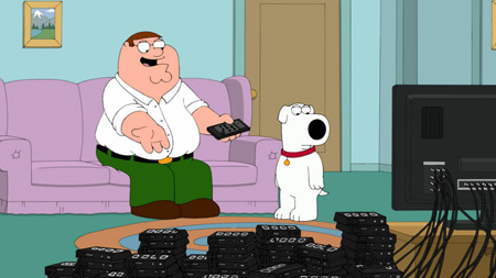 family guy peter and lois watch battlestar galactica