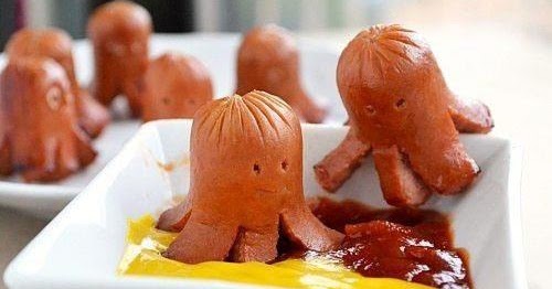 Kindergarten and Mooneyisms: Fun Food - Octopus Weenies!