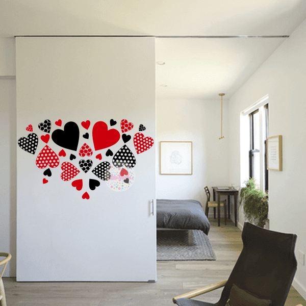 Vinilos Decorativos Corazones Respaldos de Cama Cabeceros W414 | CDM