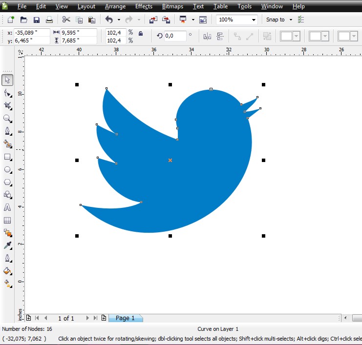 Membuat Logo Twitter Corel Draw | tutorial coreldraw untuk pemula membuat logo twitter Membuat Logo Twitter Corel Draw | tutorial coreldraw untuk pemula membuat logo twitter