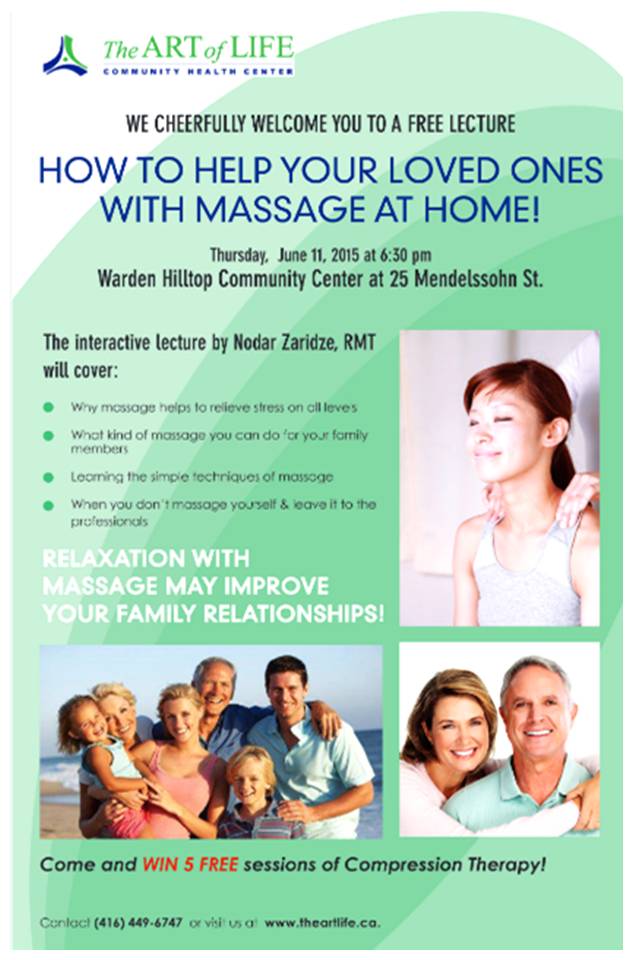 The ART of LIFE Community Health Center Massage Therapy at Home Get