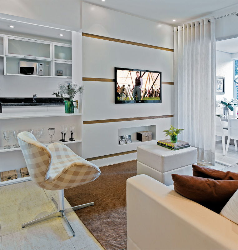 GRUPO MULT CORRETORA Apartamento decorado de 70 m² parece maior com GRUPO MULT CORRETORA Apartamento decorado de 70 m² parece maior com